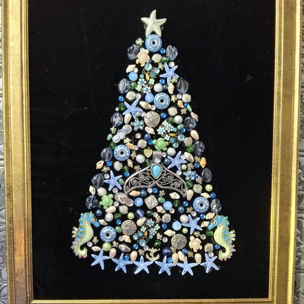 Christmas Tree Jewel Art Seashore Beach Coast